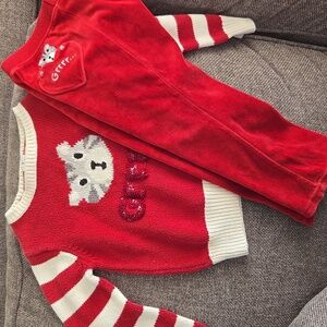 Vintage Gymboree Tiger Love Club Set. Christmas Holiday 4T Kitty Cat